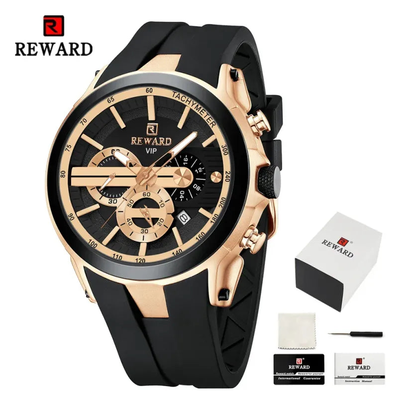REWARD VIP Luxury Men's Silicone Quartz Watch | REWARD Men's Watch